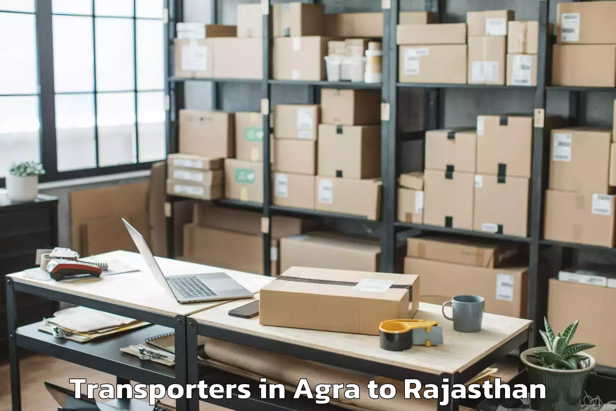 Top Agra to Nadbai Transporters Available